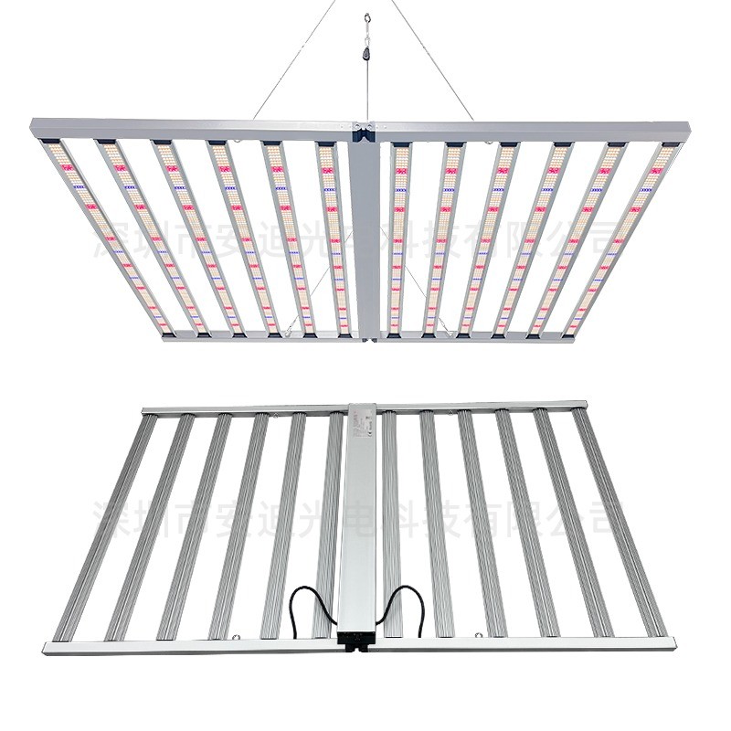 12 Bar 4x6FT Foldable LED Grow Light 1200W Hydroponic LED Grow Lights Full Spectrum
