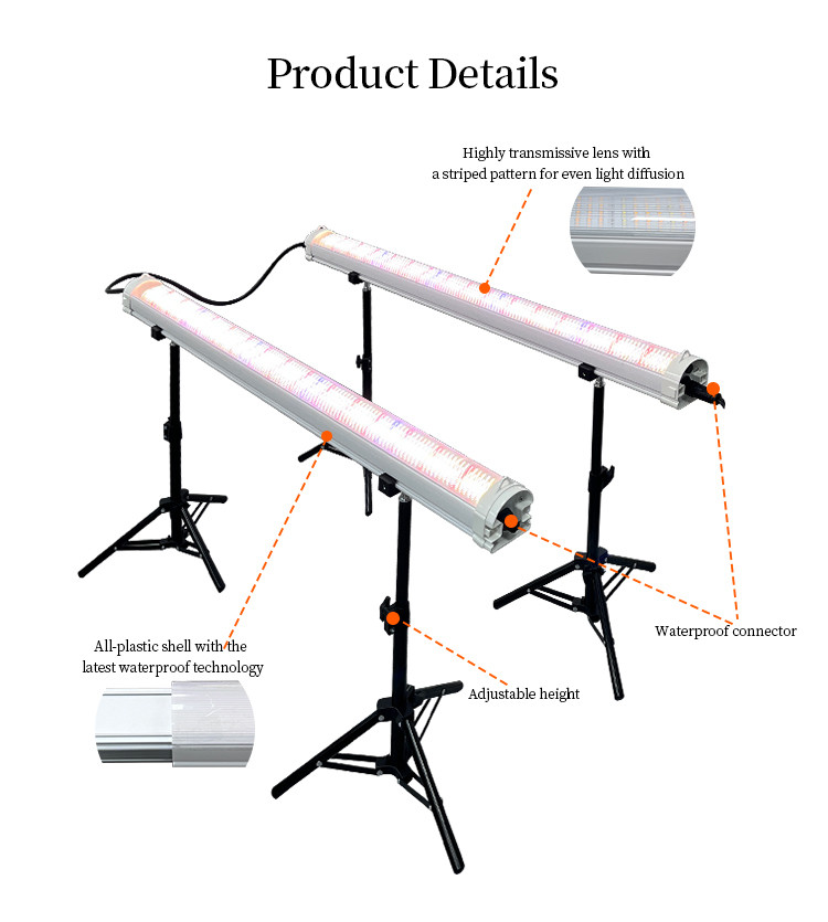 IP65 Daisy Chain Under Canopy Grow Lights 120W 4FT LED Light Bar Grow Light