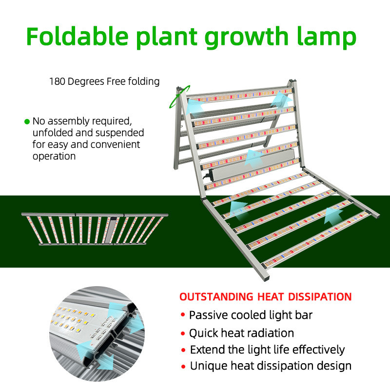 15 Bar Foldable LED Grow Light 1500W Daisy Chain Grow Lights For Indoor Garden