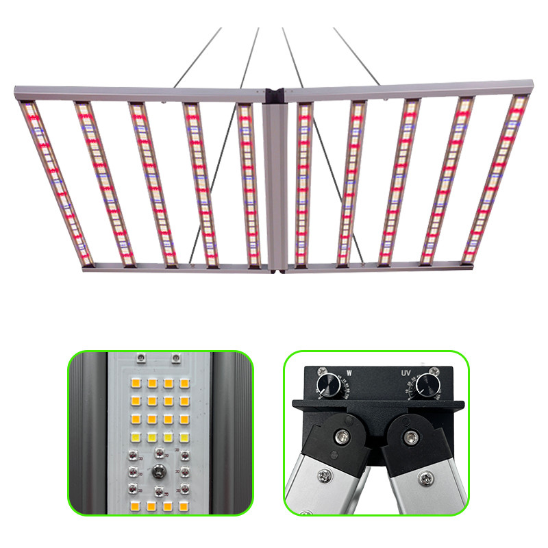 Dimmable Foldable Full Spectrum Grow Lamp For Indoor Plants 10 Bars 1100W