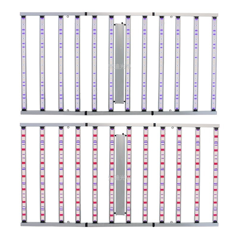 ANDY Two Channels 1300W Full Spectrum UV 12 Bar LED Grow Light for Commercial Hydroponics Plants CE RoHS FCC ETL DLC