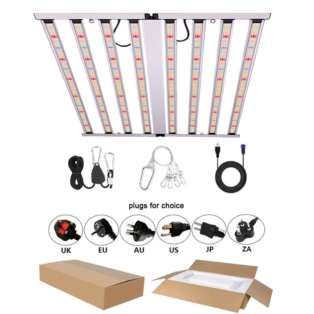 High PPF Full Spectrum 8 Bars 800W LED Grow Light CE ROHS FCC ETL DLC with SAMSUNG Chips