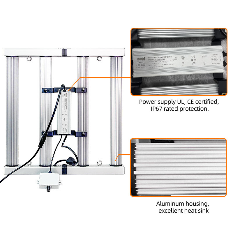 ANDY Daisy Chain Dim Commercial Small 4 Bar 240W LED Grow Lights Full Spectrum