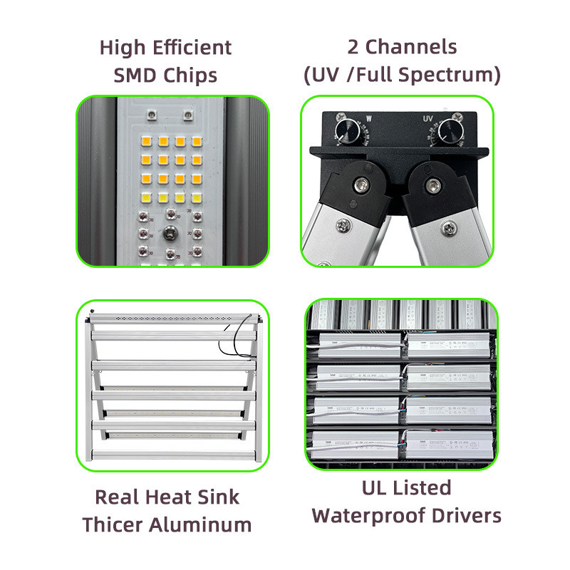 Two Channel Dimmable Full Spectrum Plant Light Commercial LED Plant Grow Light Bar