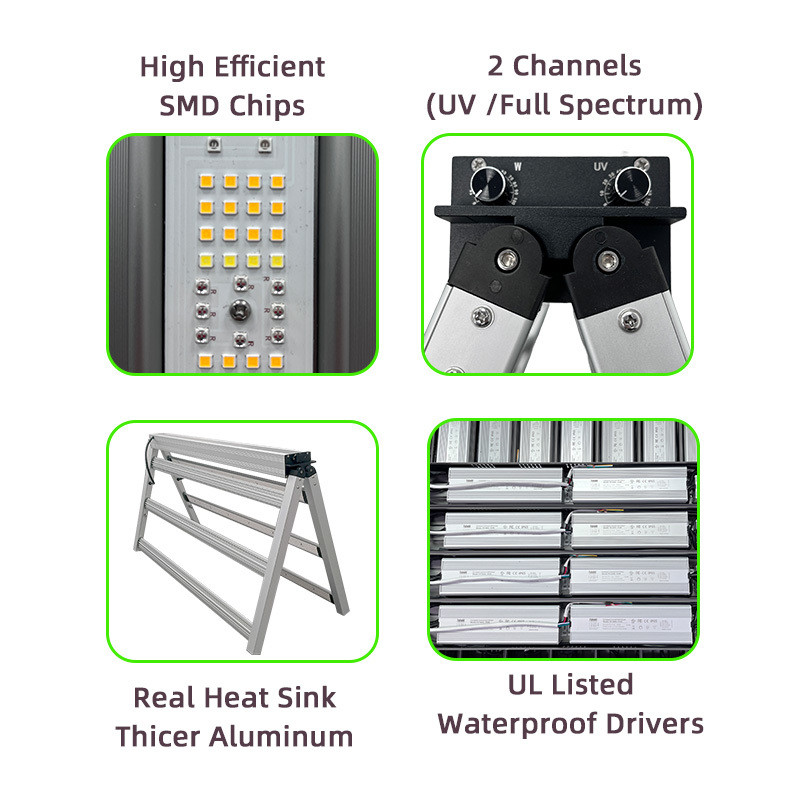 Full Spectrum 6 Bar LED Grow Lights 700 Watt LED Grow Lights With UV And IR