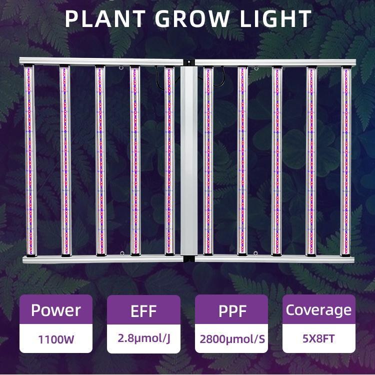 Commercial UV IR Grow Light Bar 10 Bar 1100W Full Spectrum For Microgreen Strawberry