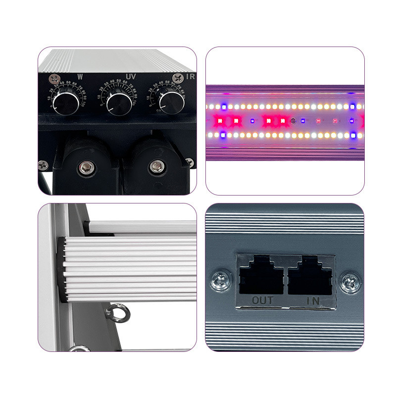 Commercial UV IR Grow Light Bar 10 Bar 1100W Full Spectrum For Microgreen Strawberry