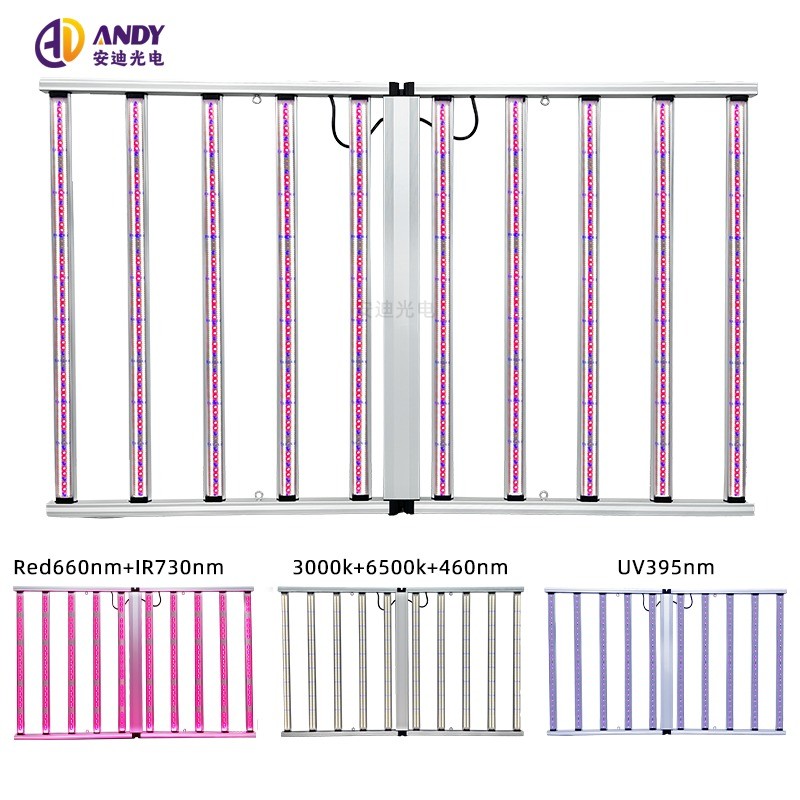 Customized Samsung LM301h Evo Chips Three Channels Dimmable 10 Bar 1100W Led Grow Light Full Spectrum with UV IR