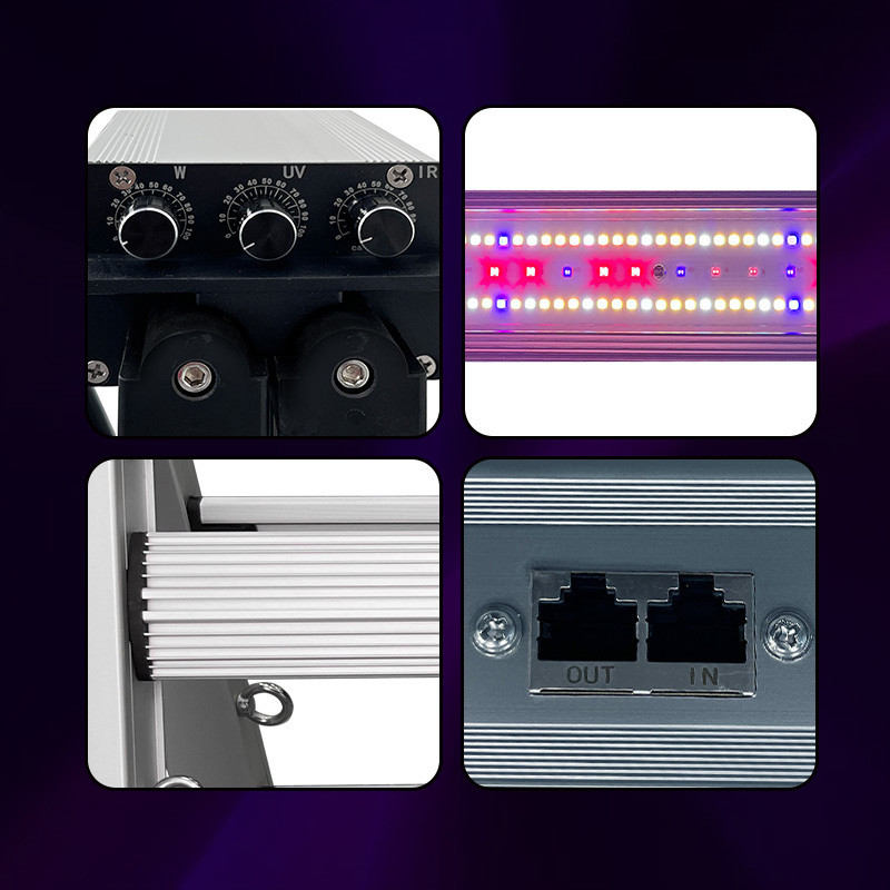 Customized Samsung LM301h Evo Chips Three Channels Dimmable 10 Bar 1100W Led Grow Light Full Spectrum with UV IR