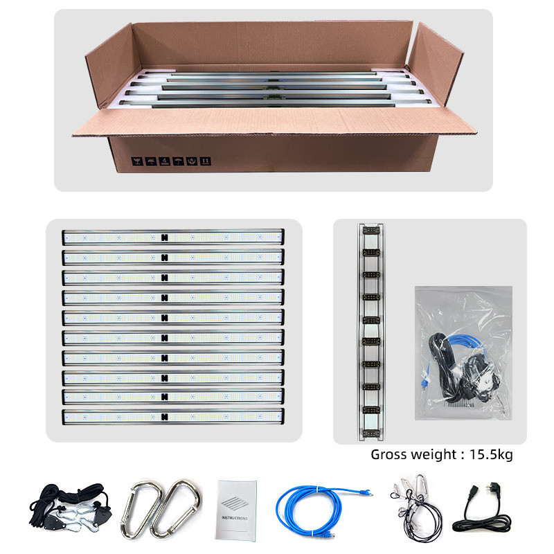 Three Channels Detachable LED Grow Light 10 Bar Full Spectrum Dimmable LED Grow Lights 1000W