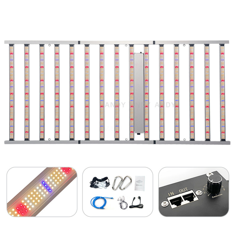 4x8ft 15 Bars Full Spectrum LED Growing Lights 1500W Commercial LED Grow Light For Plant Growth