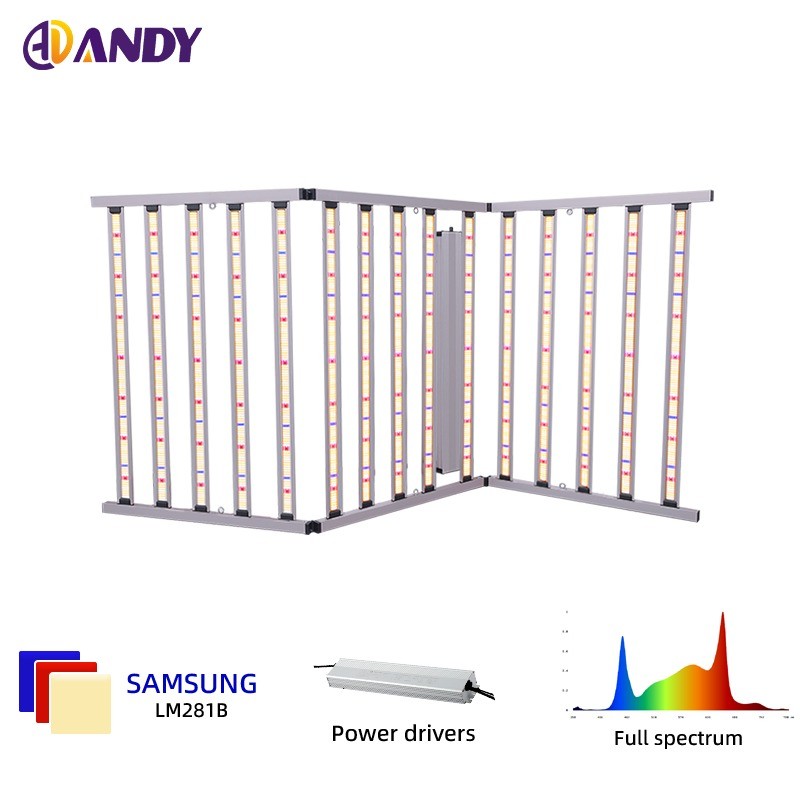 Foldable 1500W Commercial LED Grow Lighting LM301H LM281B Chips Waterproof 15-Bar Full Spectrum Plant Lights for Plant Growing