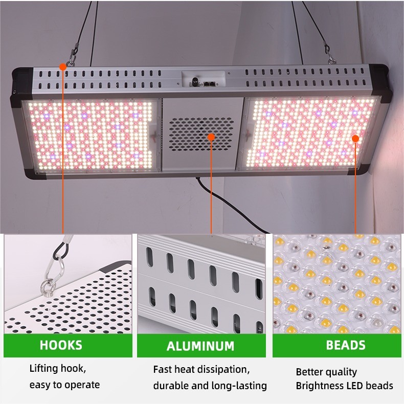 Commercial Greenhouse Grow Lights 800W Red And Blue Spectrum LED Grow Lights Hydroponics
