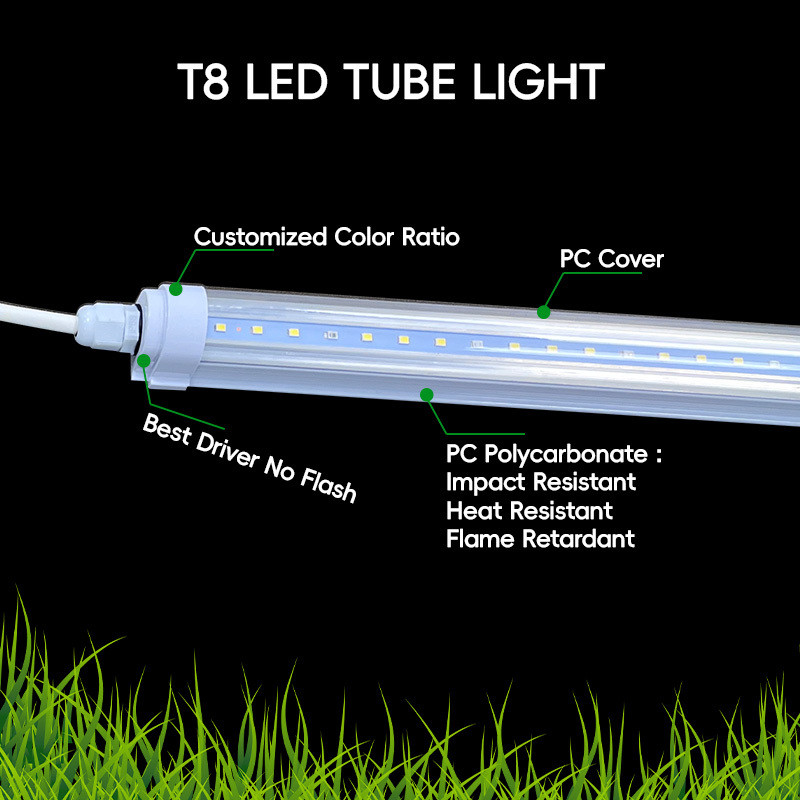 Full Spectrum T8 LED Tube Lighting 18W 25W 36W With Connector