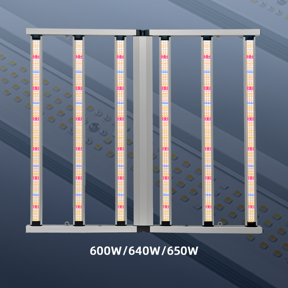 Full Spectrum Led Plant Grow Light 640W Commercial Hydroponics Dimmable LM281B 6 Bar for Indoor Growing