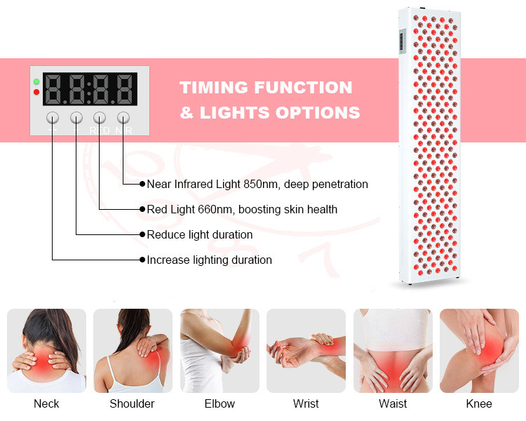 Red Light Therapy Full Body Devices 1500W Infrared Light Therapy Lamp For Pain Relief