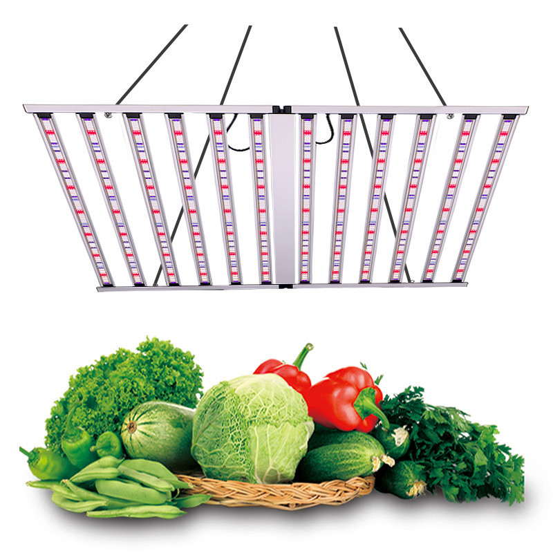 Commercial Full Spectrum Two Way Dimmable UV IR 4x6ft 12 Bar 1300 Watt Led Grow Plant Light for Greenhouse Indoor Farming
