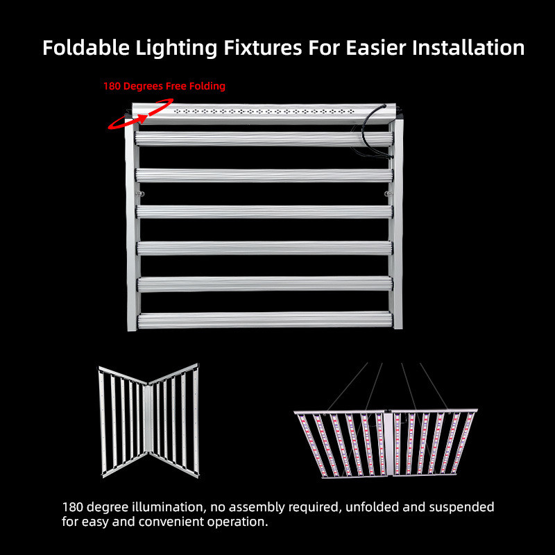 Commercial Full Spectrum Two Way Dimmable UV IR 4x6ft 12 Bar 1300 Watt Led Grow Plant Light for Greenhouse Indoor Farming