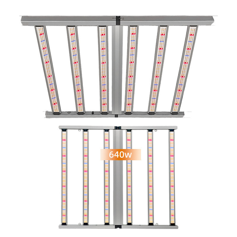 Full Spectrum 640W Plant Grow Lights Foldable SAMSUNG LM281B LED Bar for Indoor Vertical Farming Plants