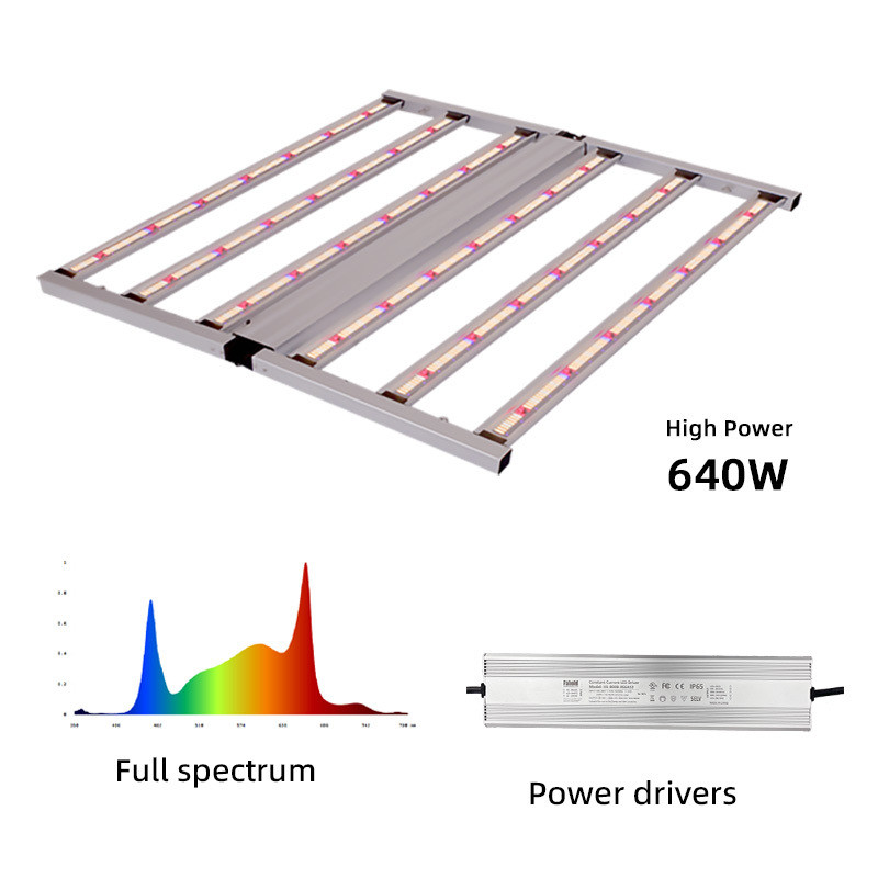 Aluminum Foldable Full Spectrum Samsong Lm301H 281B EVO Beads 600W 640W 650W LED Grow Lights Bar