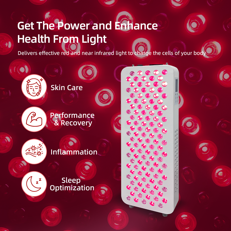 Custom 120 LEDs RED NIR 660nm 850nm Red Light Lamp 600W Led Infrared Red Light Therapy for Face Neck