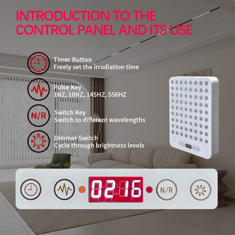 Portable 360W Red Light Therapy Panel 660nm 850nm for Home Use