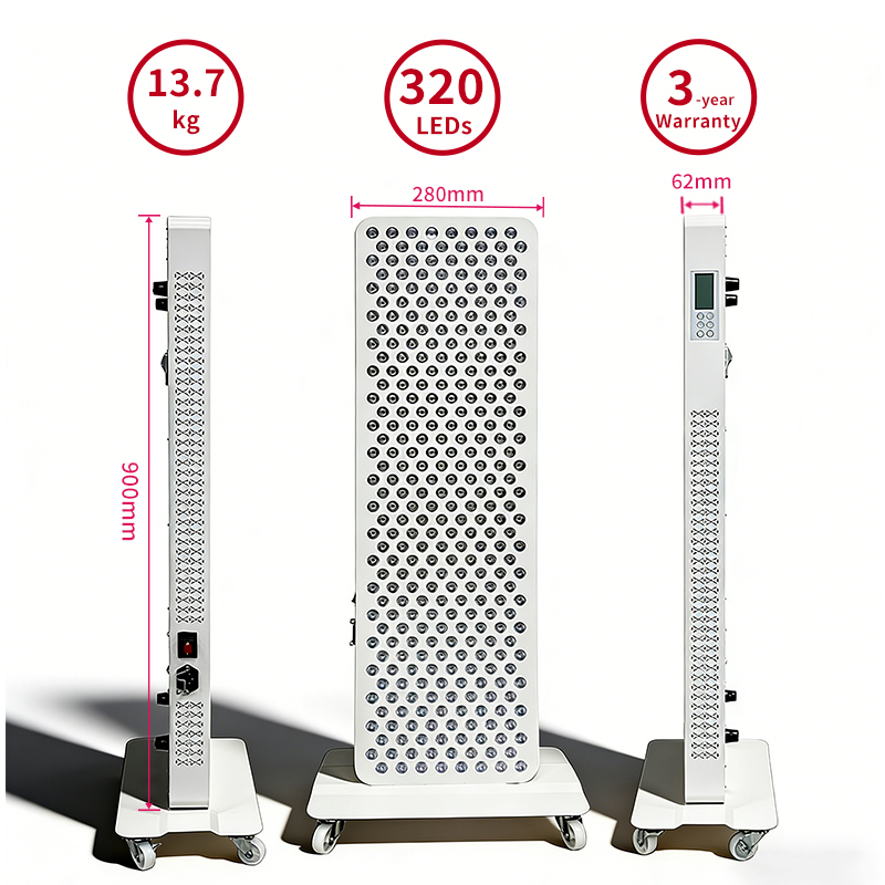 Standing 9 Wavelengths 1500W 3000W 6000W LED Red Light Therapy Device Whole Body Heating Panel for Beauty Home Gym