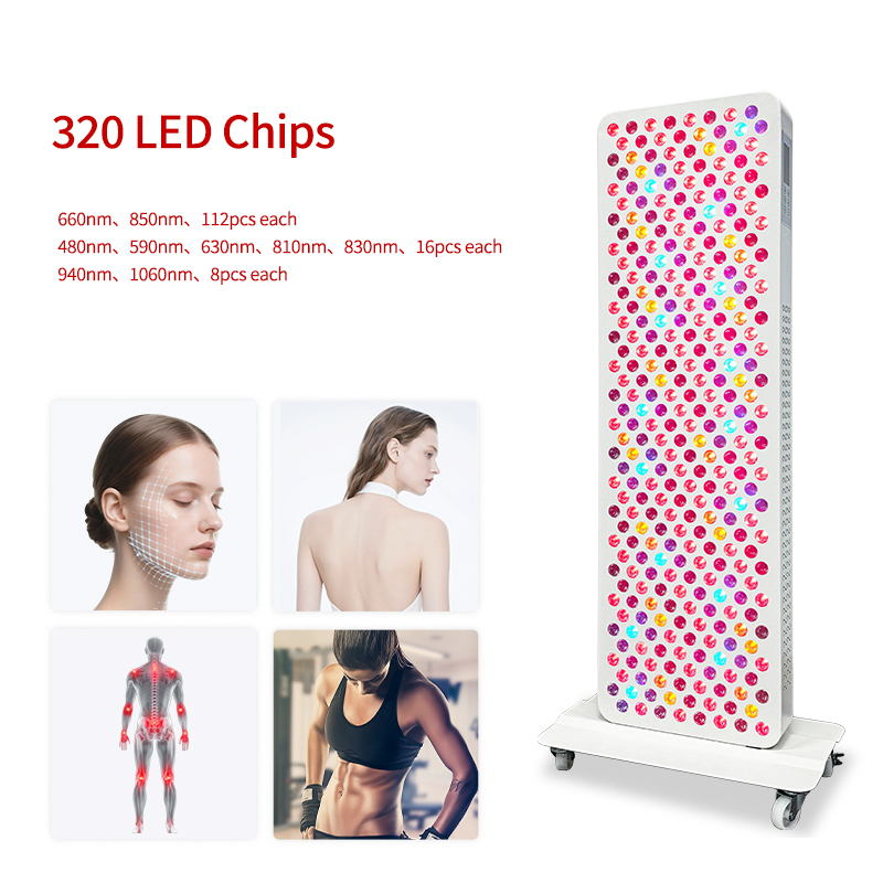 480nm-1060nm 5 7 9 Wavelengths Dual Chip Infrared Lamp PDT Machine Full Body Red Light Therapy Panels