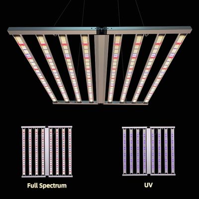 Full Spectrum UV Lamp 8 Bar 900W Hydroponic LED Grow Lights For Starting Seeds